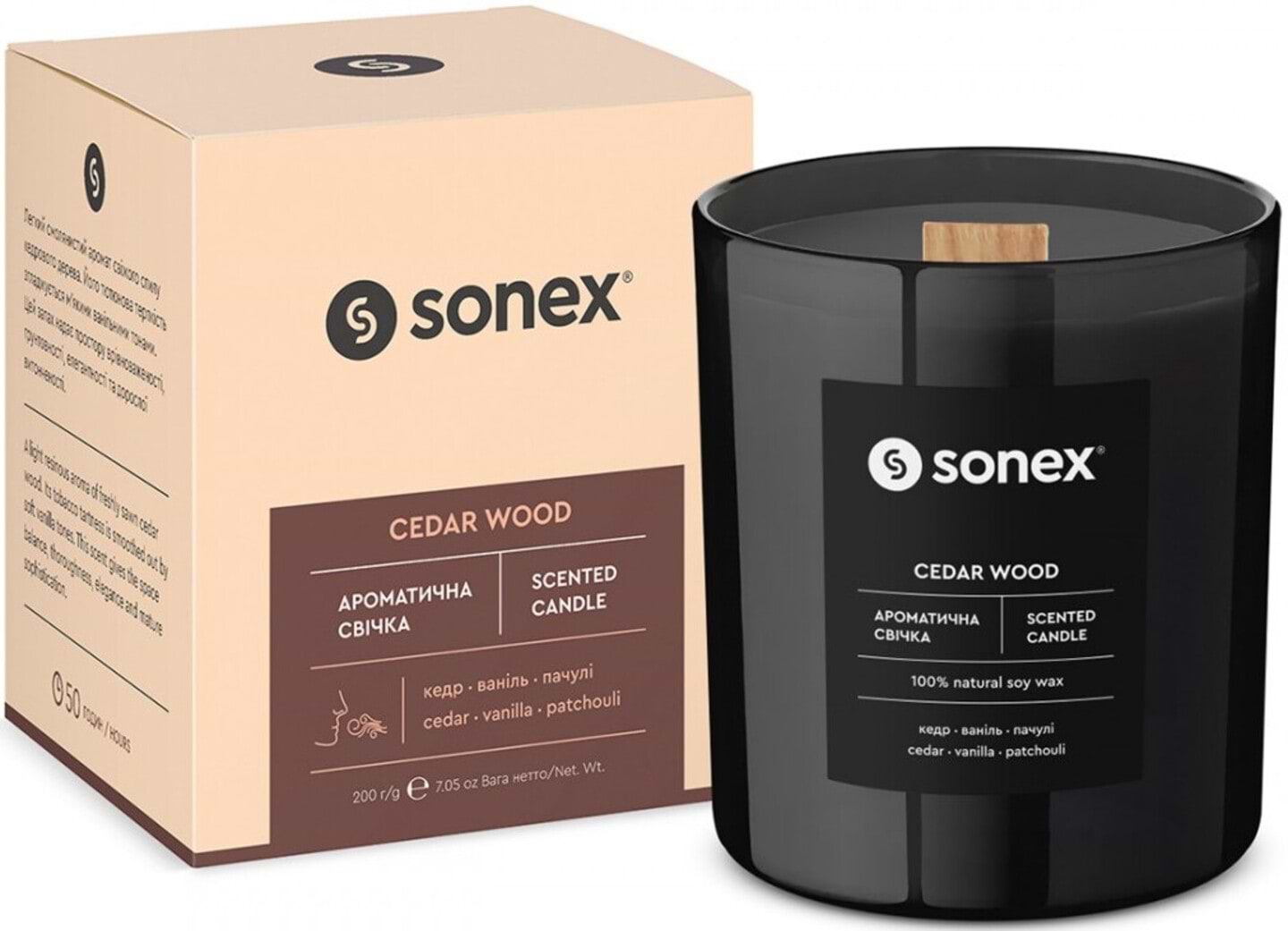 Свічка скло Sonex Cedar Wood (SO102483) - Фото 1
