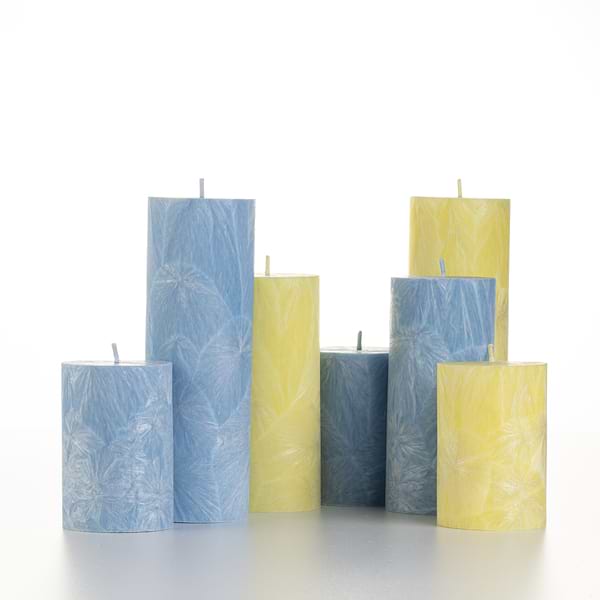 Фото - Свічка декоративна CandlesBio циліндр 70/100 мм Блакитний  (WP10 70/100)