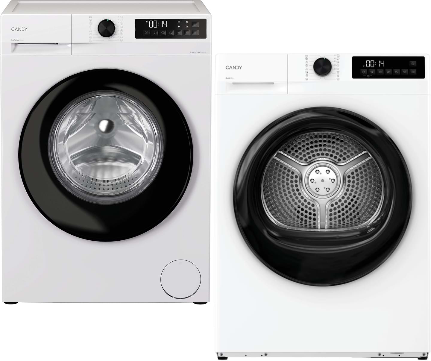 Комплект техники Candy Стиральная машина с фронтальной загрузкой + Сушильная машина Candy GD 48SB6-S + GDL8N2B-S