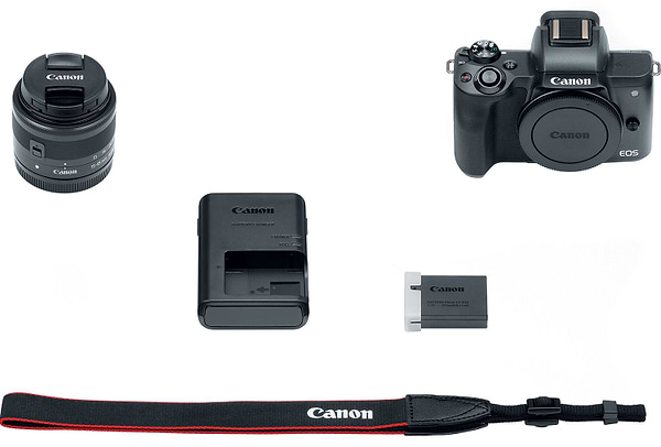 Фото - Фотокамера беззеркальная Canon EOS M50 + 15-45 IS STM Kit Black (2680C060)