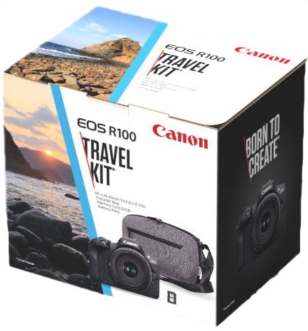 Фото - Фотокамера беззеркальная Canon EOS R100 + 18-45 IS STM Travel Kit (6052C074)