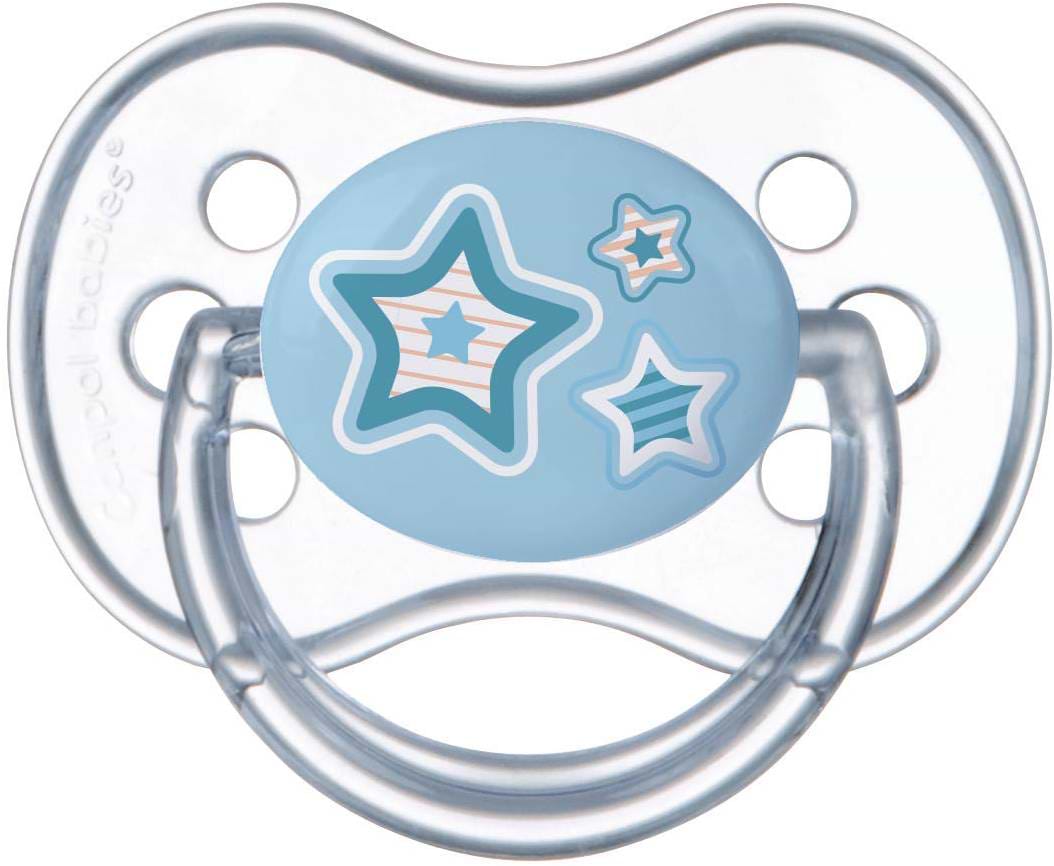 Симметричная пустышка Canpol babies Newborn baby Силиконовая 18+ мес., синие звезды, 1 шт. (22/582_blu)