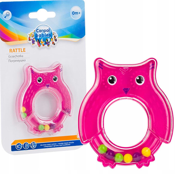 Фото - Брязкальце Canpol babies Сова Рожева (2/187_pin)