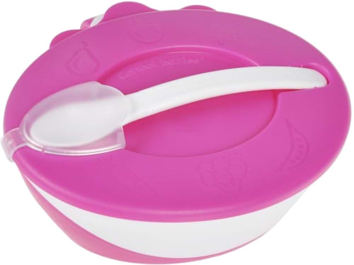 Тарілка для малюка Canpol babies з ложкою рожева (31/406_pin) - Фото 1