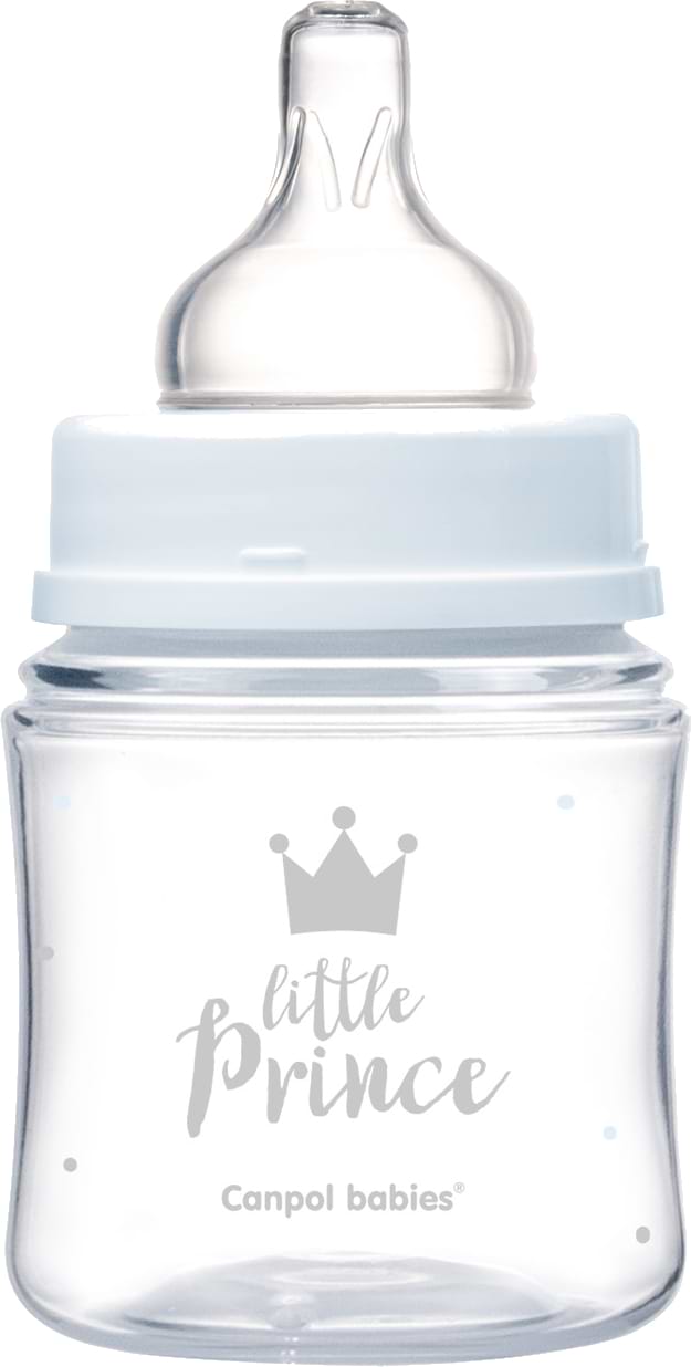 Пляшка для годування Canpol babies антиколікова з широким горлом PP Easy Start Royal baby - синя, 120 мл. (35/233_blu) - Фото 1
