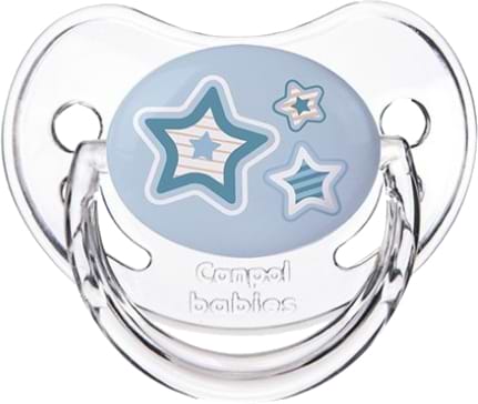 Анатомічна пустушка Canpol babies Newborn baby силіконова 18+ міс., Сині зірки, 1 шт. (22/567_blu)