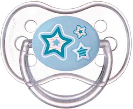 Симметричная пустышка Canpol babies Newborn baby Силиконовая 18+ мес., синие звезды, 1 шт. (22/582_blu)