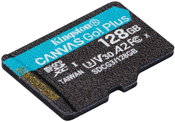 Фото - Карта памяти Kingston microSDXC 128GB C10 UHS-I U3 A2 Canvas Go Plus (SDCG3/128GBSP)
