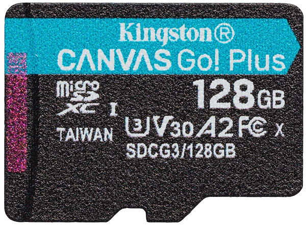 Фото - Карта памяти Kingston microSDXC 128GB C10 UHS-I U3 A2 Canvas Go Plus (SDCG3/128GBSP)