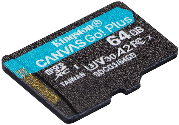 Фото - Карта памяти Kingston microSDXC 64GB C10 UHS-I U3 A2 Canvas Go Plus (SDCG3/64GBSP)