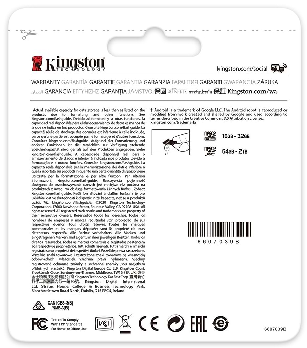 Фото - Карта памяти Kingston microSDXC 64GB C10 UHS-I U3 A2 Canvas Go Plus (SDCG3/64GBSP)