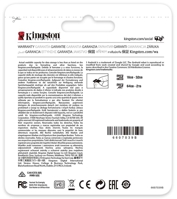 Фото - Карта памяти Kingston microSDXC 128GB C10 UHS-I U3 A2 Canvas Go Plus (SDCG3/128GBSP)