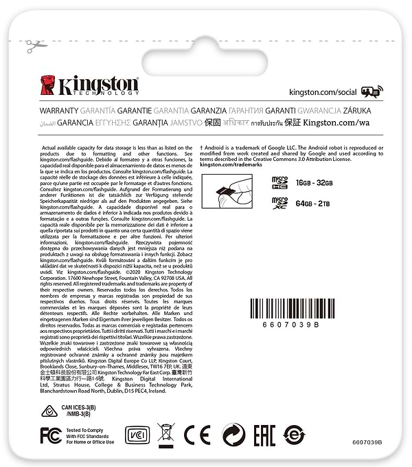Фото - Карта памяти Kingston MicroSDXC 256GB Canvas Go Plus Сlass 10 A2 U3 V30 (SDCG3/256GBSP)