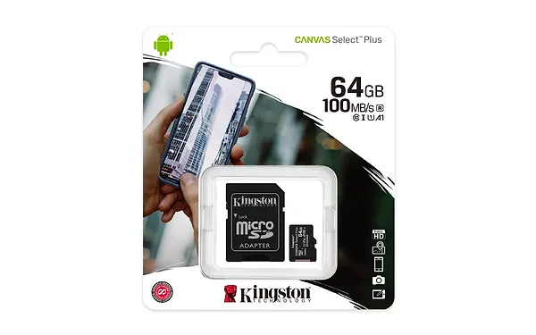 Фото - Карта памяти Kingston microSDXC 64Gb Canvas Select+ A1 + adapter (SDCS2/64GB)