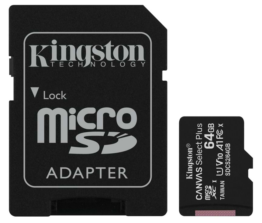 Карта пам'яті Kingston microSDXC 64Gb Canvas Select+ A1 + adapter (SDCS2/64GB) - Фото 1