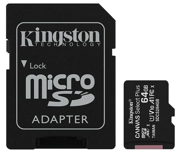 Фото - Карта памяти Kingston microSDXC 64Gb Canvas Select+ A1 + adapter (SDCS2/64GB)