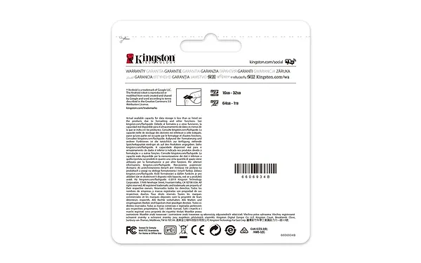 Фото - Карта памяти Kingston microSDXC 64Gb Canvas Select+ A1 + adapter (SDCS2/64GB)