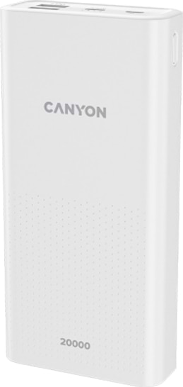 Фото - Батарея мобільна Canyon 20000mAh White (CNE-CPB2001W)