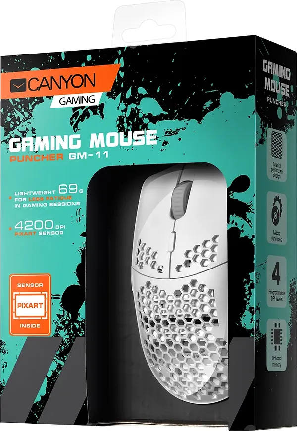 Фото - Миша дротова ігрова Canyon CND-SGM11W