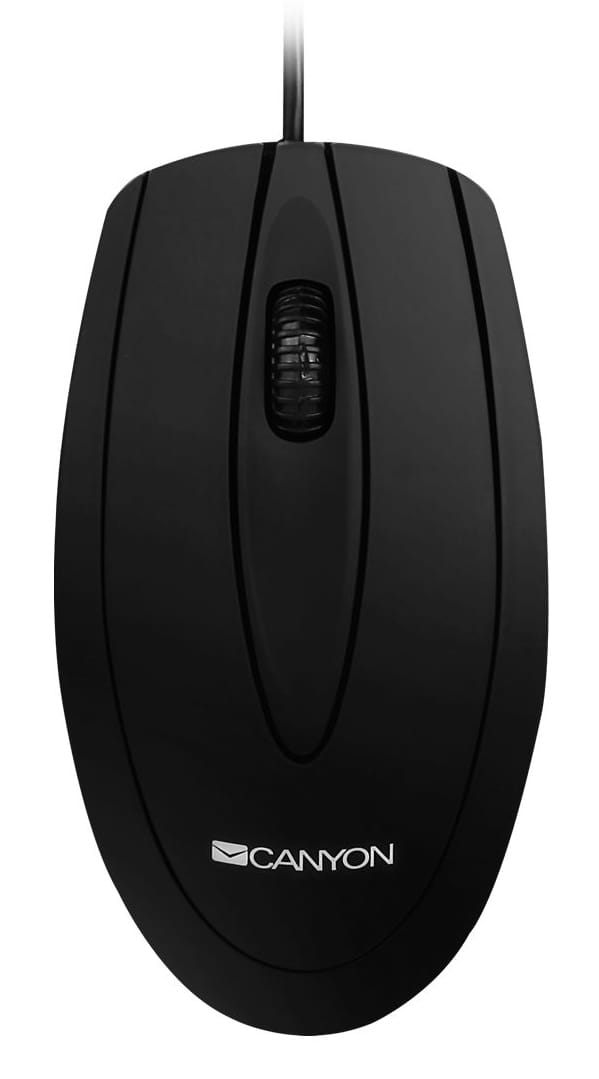 Мышь проводная Canyon CNE-CMS1 Black USB - Фото 1