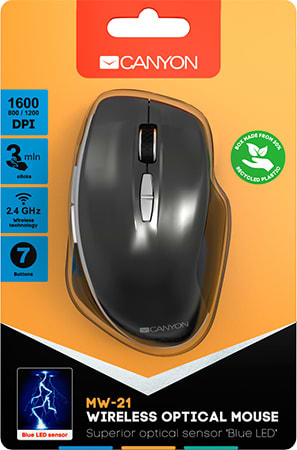Фото - Мышь беспроводная Canyon CNS-CMSW21DG  Dark Gray