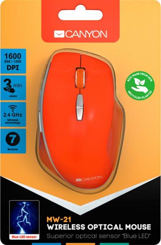 Фото - Мышь беспроводная Canyon CNS-CMSW21R Red