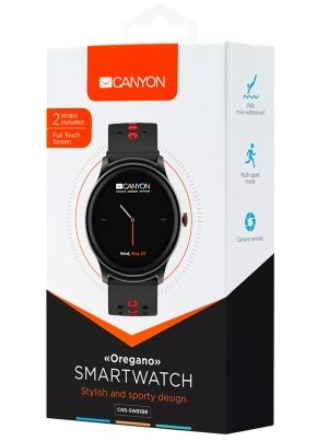 Фото - Смарт-годинник Canyon Oregano Black/Red (CNS-SW81BR)