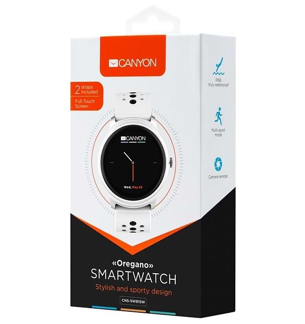 Фото - Смарт-годинник Canyon Oregano Silver/White (CNS-SW81SW)