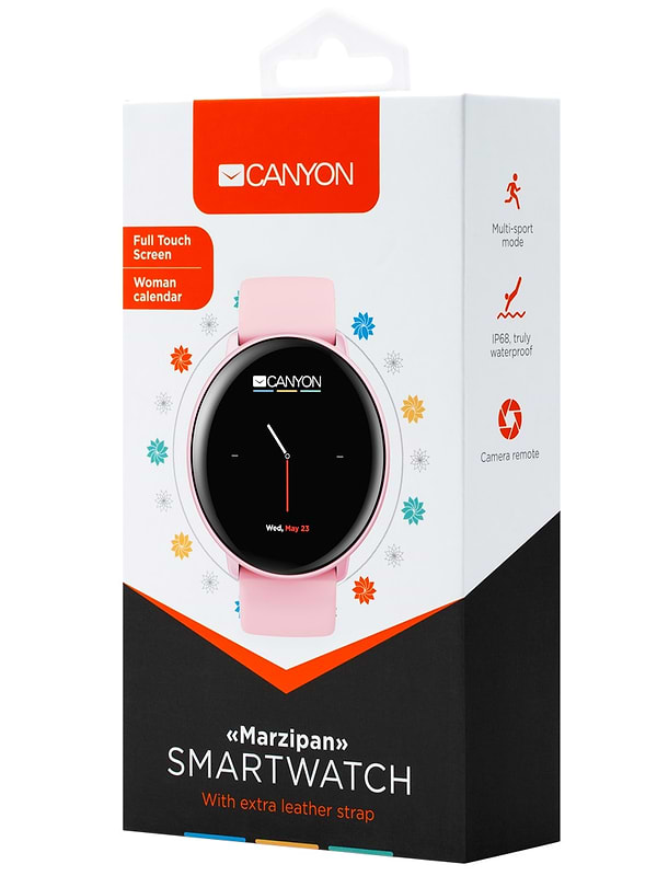 Фото - Смарт-годинник Canyon Marzipan Pink (CNS-SW75PP)