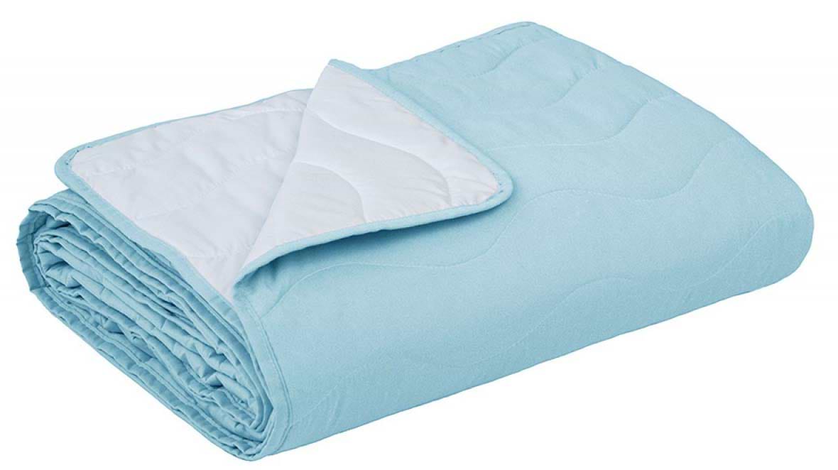 Покривало двоспальне Sonex Capri 220x240 см Блакитне з білим (SO102402) - Фото 1