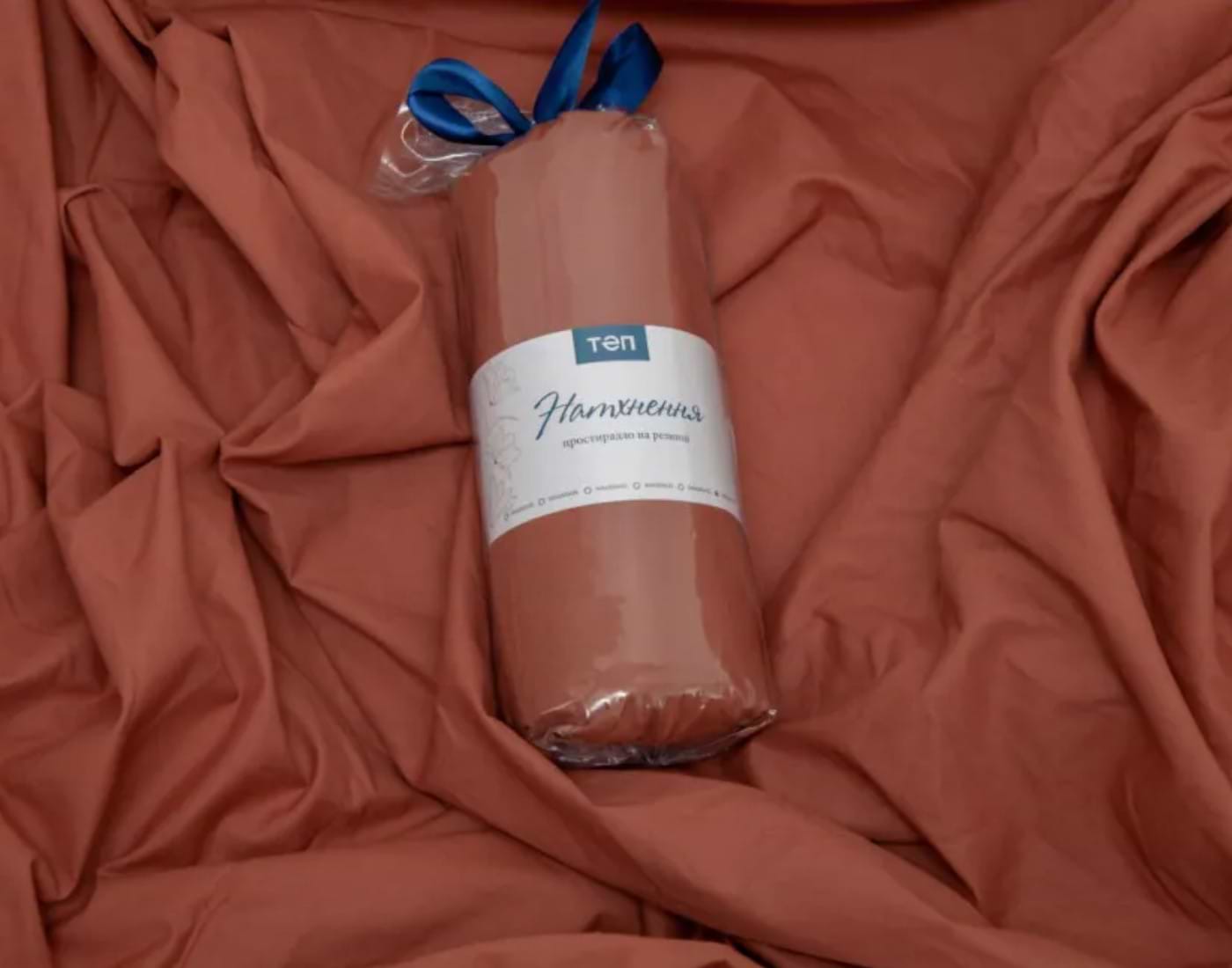 Простынь полуторная ТЕП ВДОХНОВЕНИЕ с резинкой 160х200 см Карамельный (2-04017_26730)