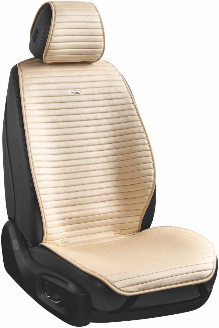 Комплект накидок на сидіння автомобіля CarLife Sport biege 2 шт. (SC10302)