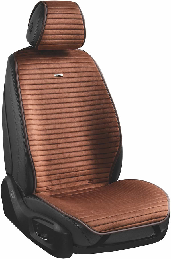 Фото - Комплект накидок на сидіння автомобіля CarLife Sport coffee (SC10404)