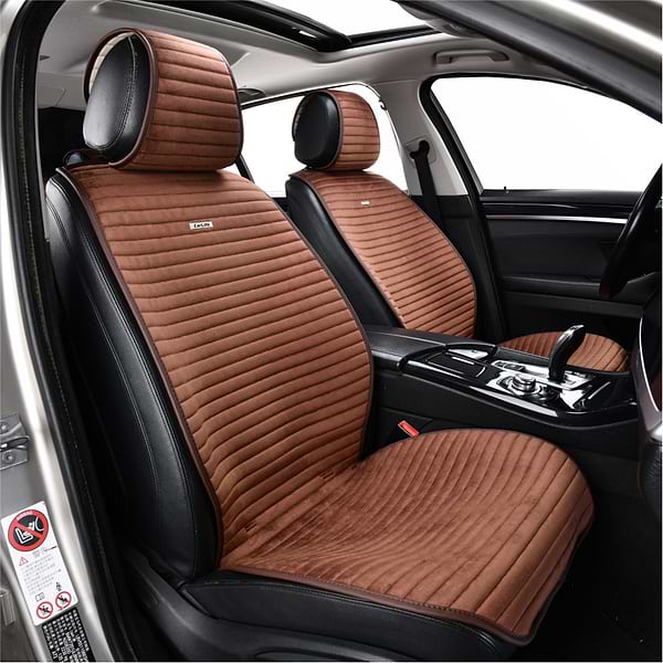 Фото - Комплект накидок на сидіння автомобіля CarLife Sport coffee (SC10404)