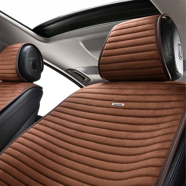 Фото - Комплект накидок на сидіння автомобіля CarLife Sport coffee (SC10404)