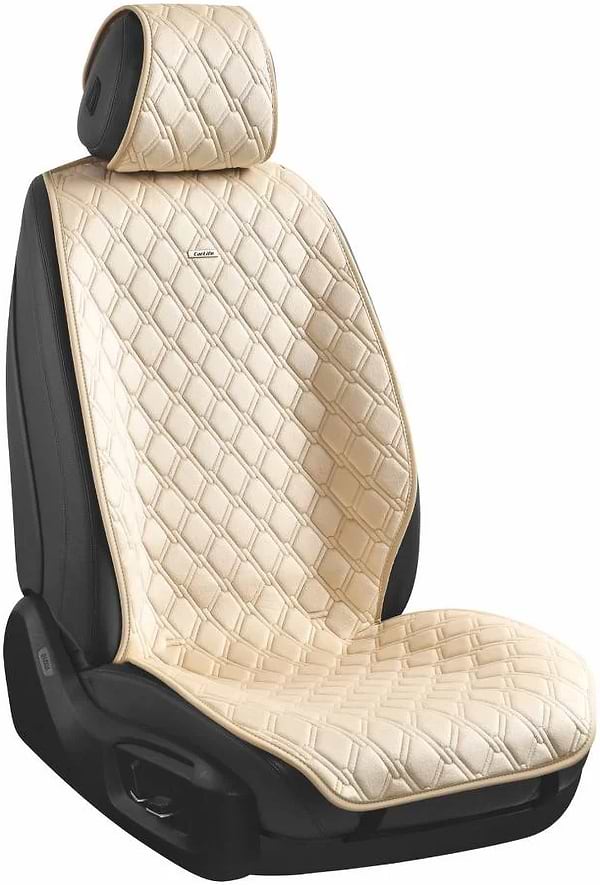 Фото - Комплект накидок на сидіння автомобіля CarLife Turbo biege (SC30304)