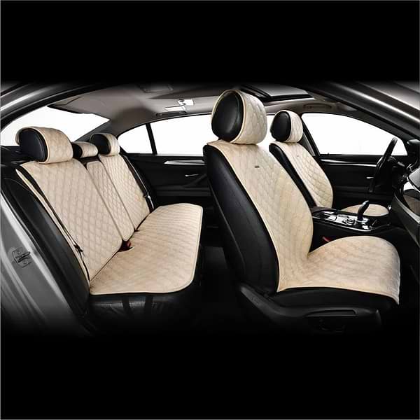 Фото - Комплект накидок на сидіння автомобіля CarLife Turbo biege (SC30304)