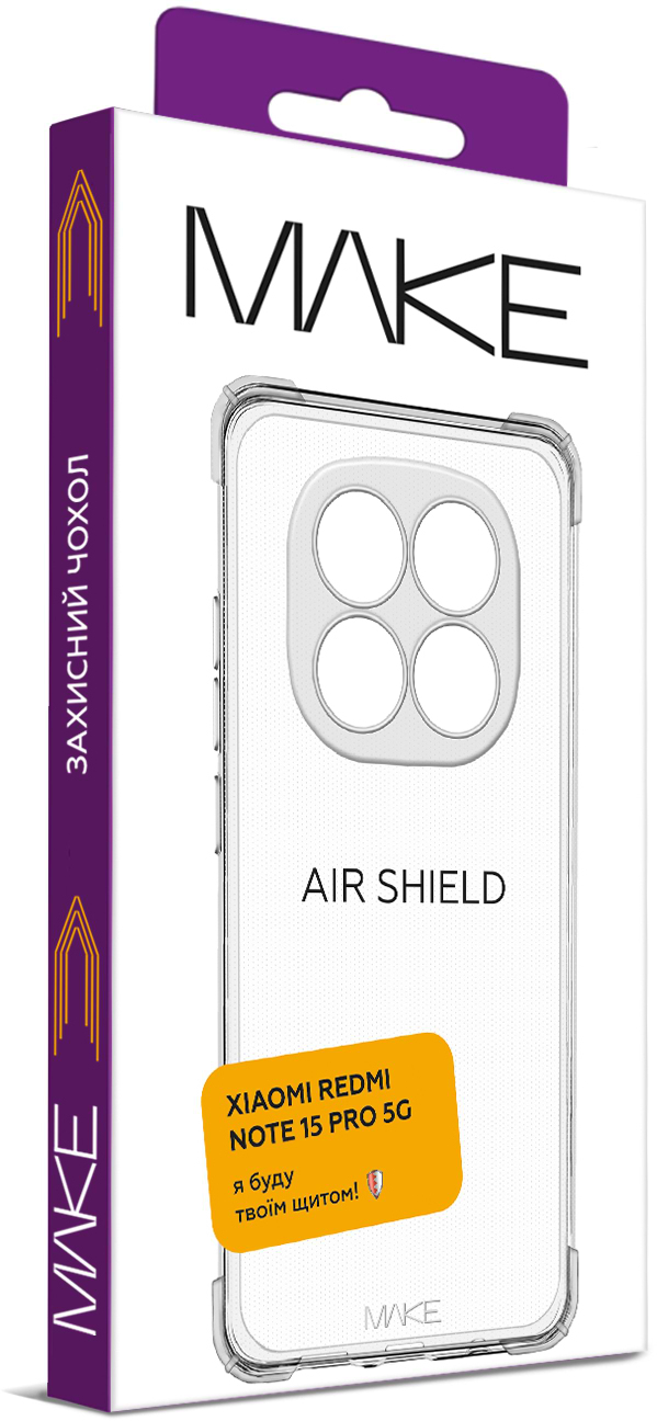 Фото - Чехол для смартфона MAKE AirShield for Xiaomi Redmi Note 15 Pro 5G  (MCAS-XRN15P5G)