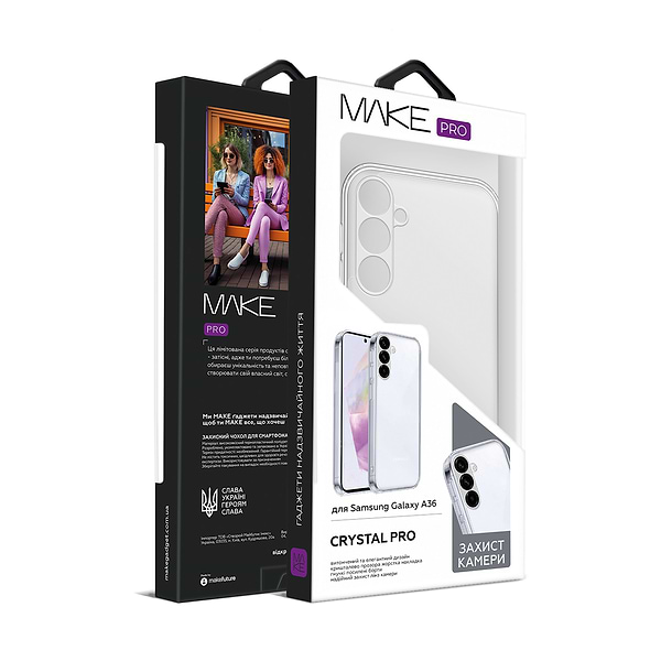 Фото - Чохол для смартфону MAKE Crystal Samsung A36 Pro (MCC-SA36)