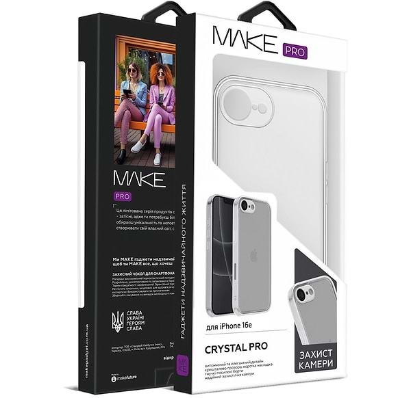 Фото - Чохол для смартфону MAKE Crystal Pro Apple iPhone 16e (MCC-AI16E)