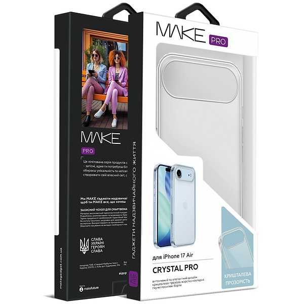 Фото - Чехол для смартфона MAKE Crystal Pro for Apple iPhone 17 Air (MCC-AI17A)