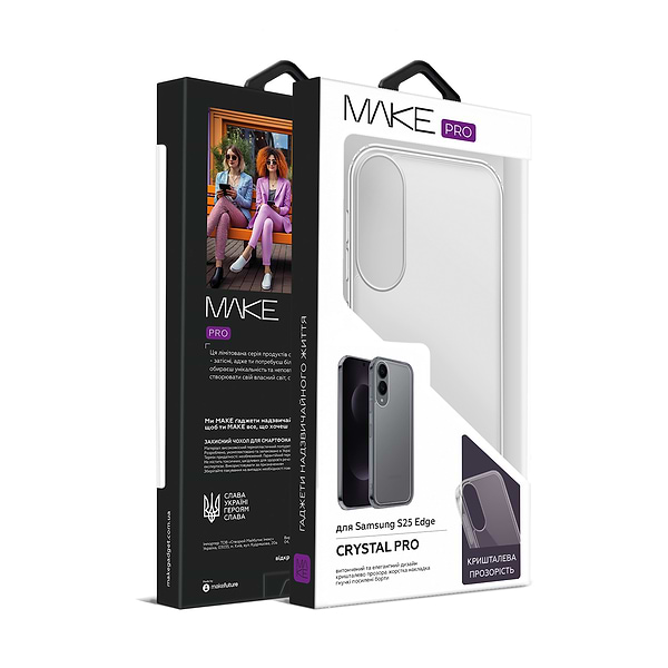 Фото - Чохол для смартфону MAKE Crystal Pro for Samsung S25 Edge (MCC-SS25ED)