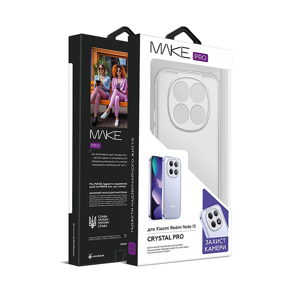 Фото - Чехол для смартфона MAKE Crystal Pro for Xiaomi Redmi Note 15 (MCC-XRN15)