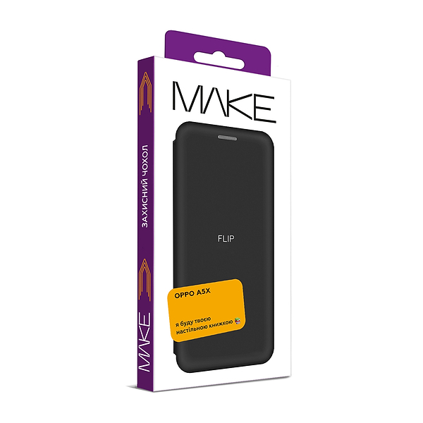 Фото - Чехол для смартфона MAKE for Oppo A5X Flip Black (MCP-OA5XBK)