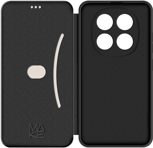 Фото - Уценка - Чехол для смартфона MAKE Flip for Xiaomi Redmi Note 15 Pro 5G, Black  (MCP-XRN15P5GBK)