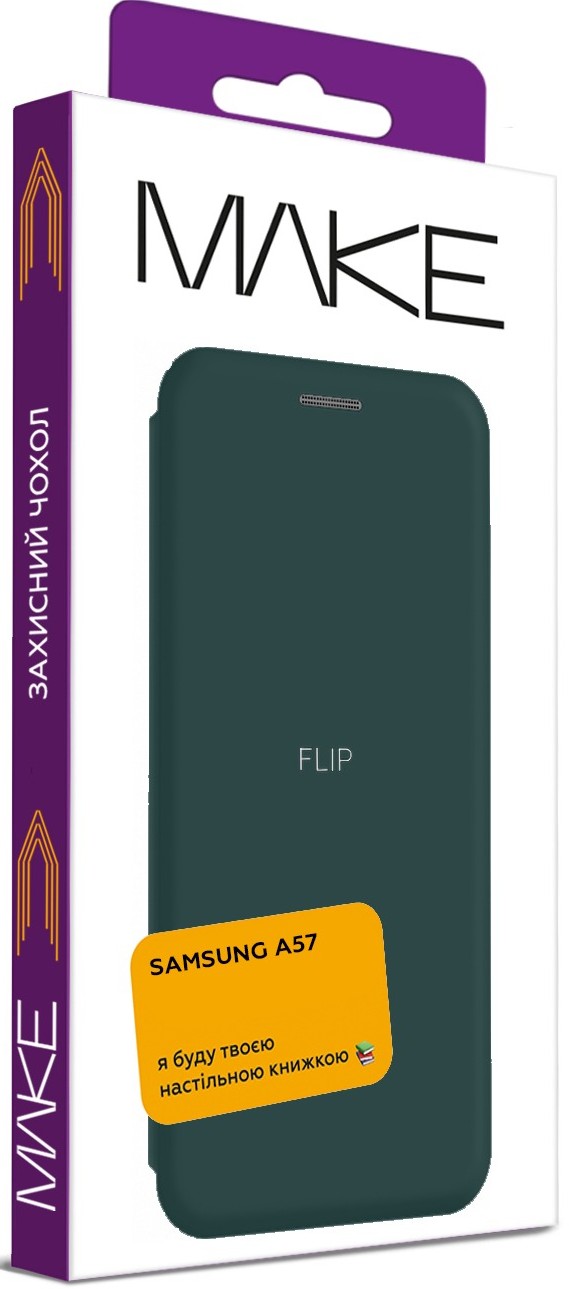 Фото - Чехол для смартфона MAKE Flip for Samsung A57, Greygreen (MCP-SA57GN)