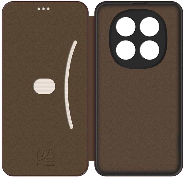 Фото - Чехол для смартфона MAKE Flip for Xiaomi Redmi Note 15 Pro+, Mocha Brown (MCP-XRN15PPMB)