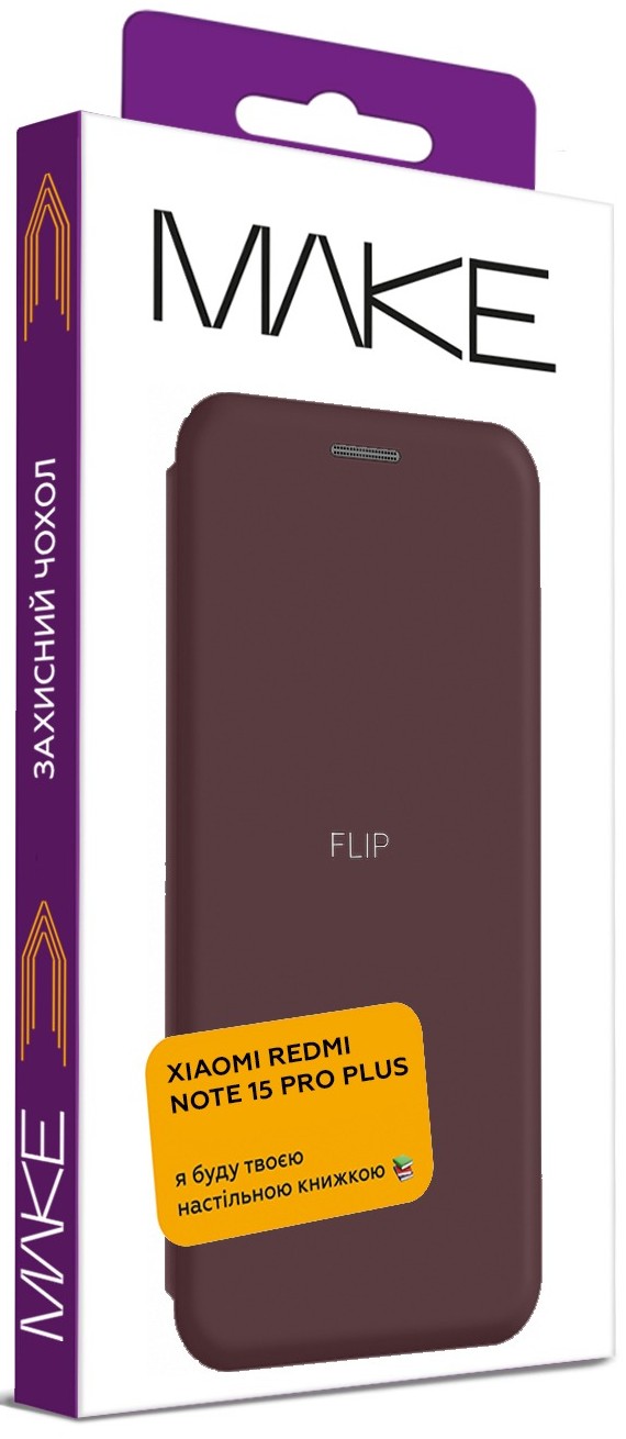 Фото - Чехол для смартфона MAKE Flip for Xiaomi Redmi Note 15 Pro+, Mocha Brown (MCP-XRN15PPMB)