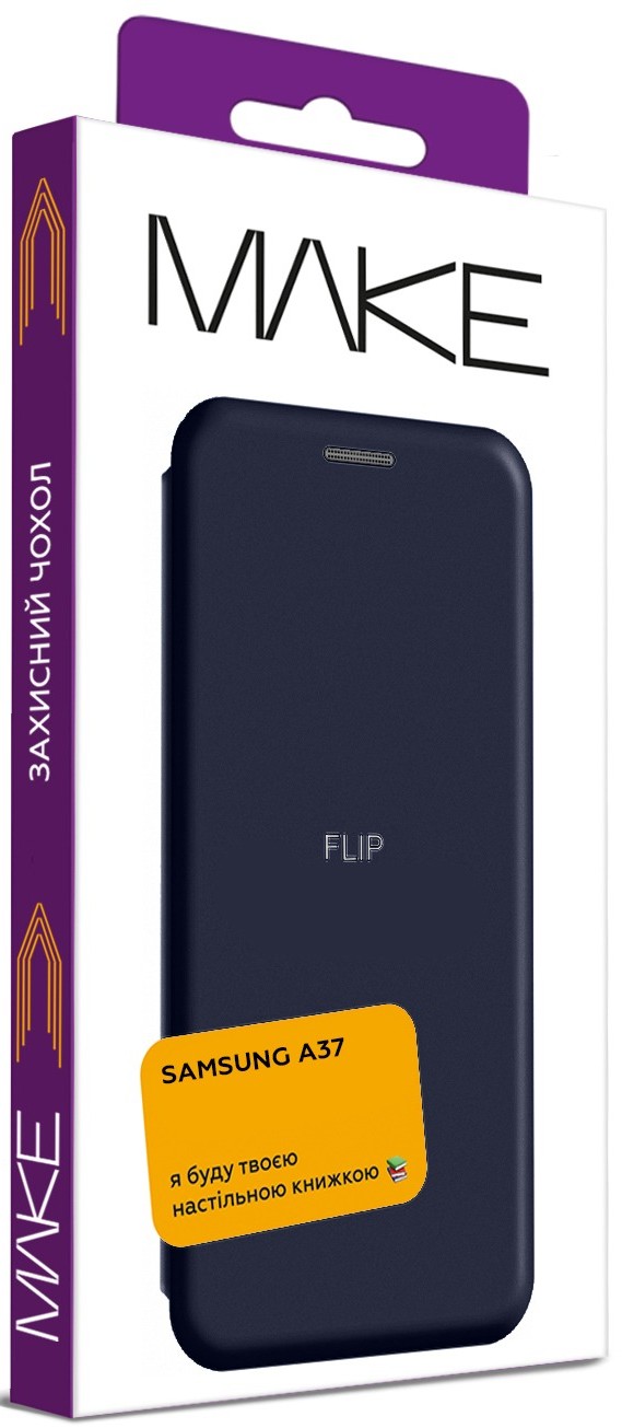 Фото - Чехол для смартфона MAKE Flip for Samsung A37, Navy (MCP-SA37NV)
