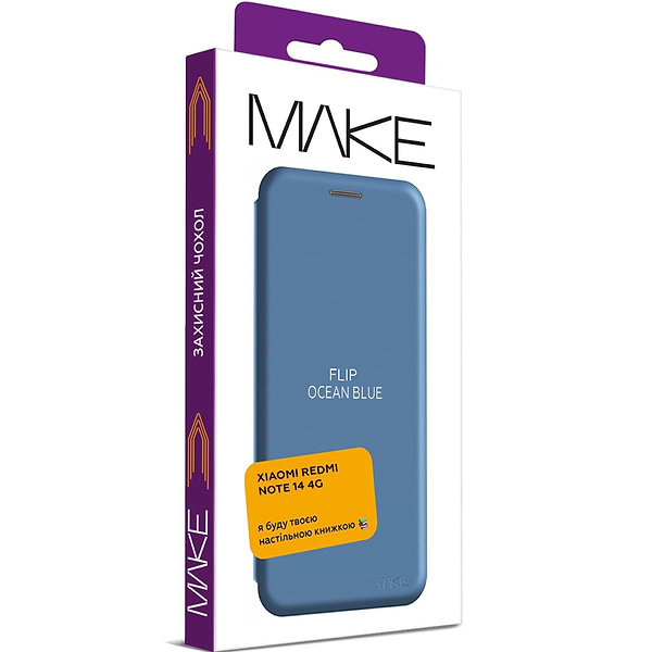 Фото - Чехол для смартфона MAKE Flip Xiaomi Redmi Note 14 4G Blue Ocean (MCP-XRN144GTL)